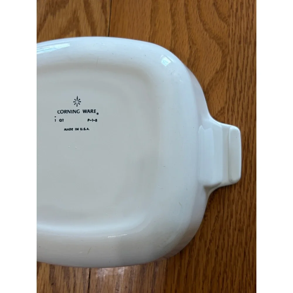 Vintage Corning Ware Blue Cornflower 1 Quart Square Casserole Dish P-1-B USA